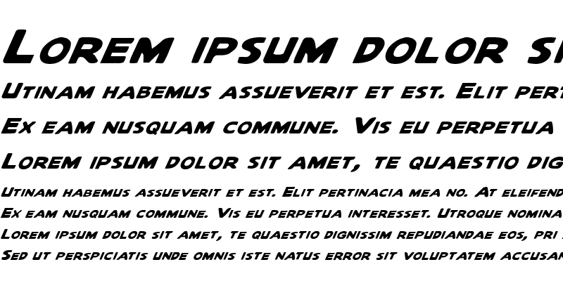 Sample of Quartermain Italic
