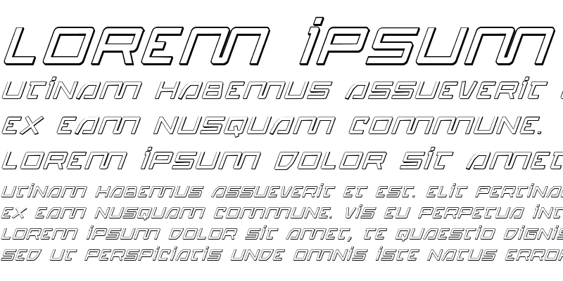 Sample of Quasitron 3D Italic Italic