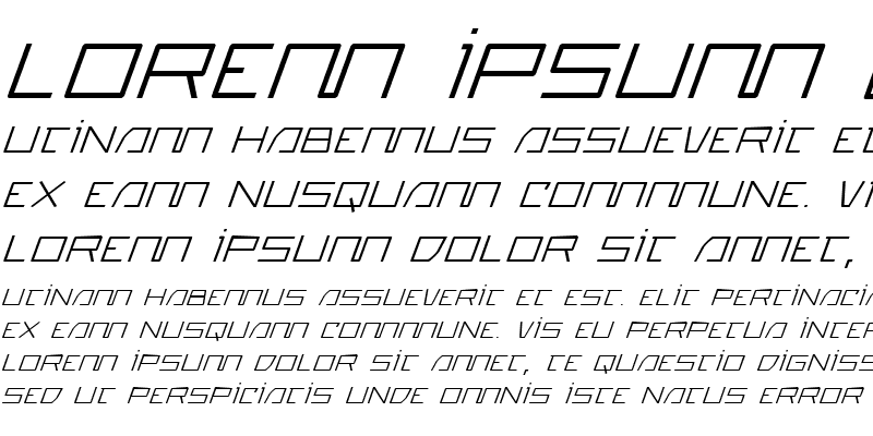 Sample of Quasitron Italic