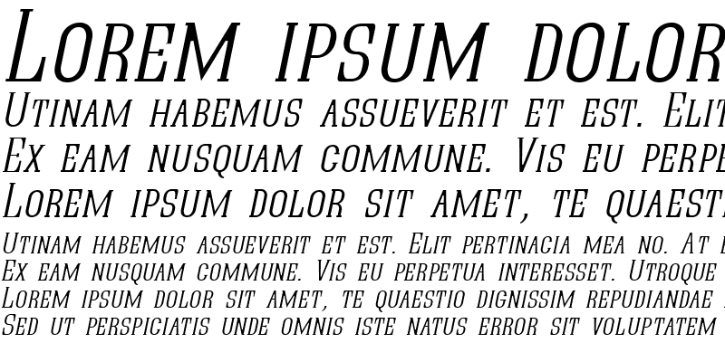Sample of Quastic Kaps Thin Italic
