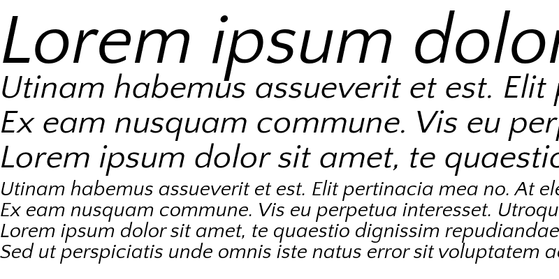 Sample of Quattrocento Sans Italic