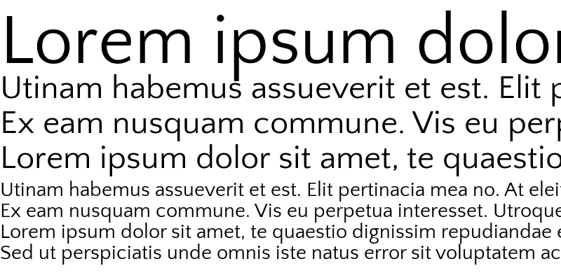 Sample of Quattrocento Sans