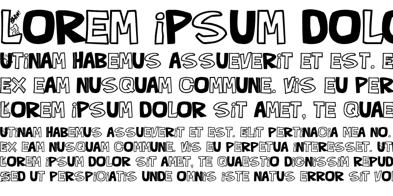 Sample of QUE FONTita! Black