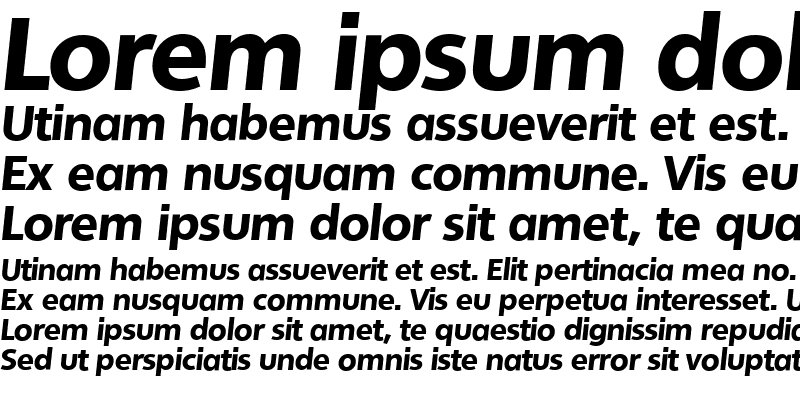 Sample of QuebecSerial HeavyItalic