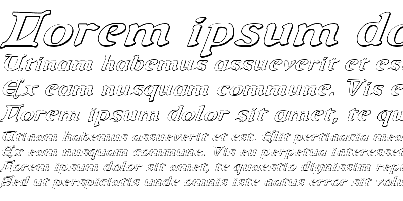Sample of Queen & Country 3D Italic