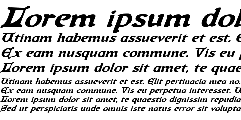 Sample of Queen & Country Bold Italic