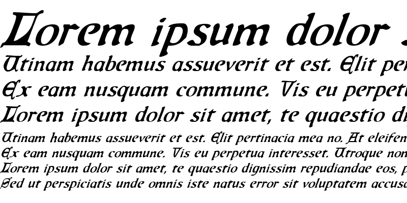 Sample of Queen & Country Condensed Italic