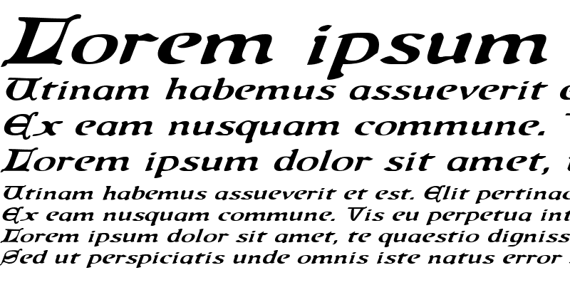 Sample of Queen & Country Expanded Italic