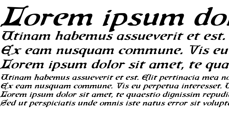 Sample of Queen & Country Italic