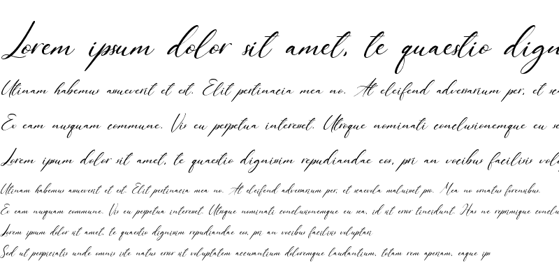 Sample of Queen Signature Italic