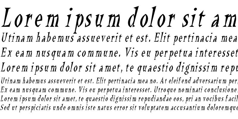 Sample of QuetzalcoatlCondensed Italic