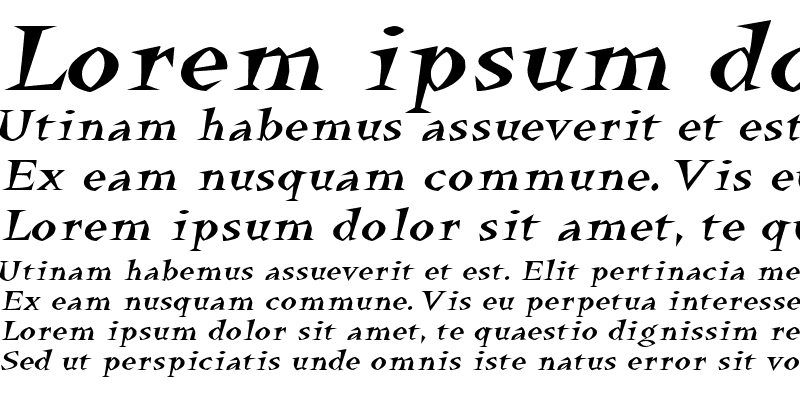Sample of QuetzalcoatlExtended Italic