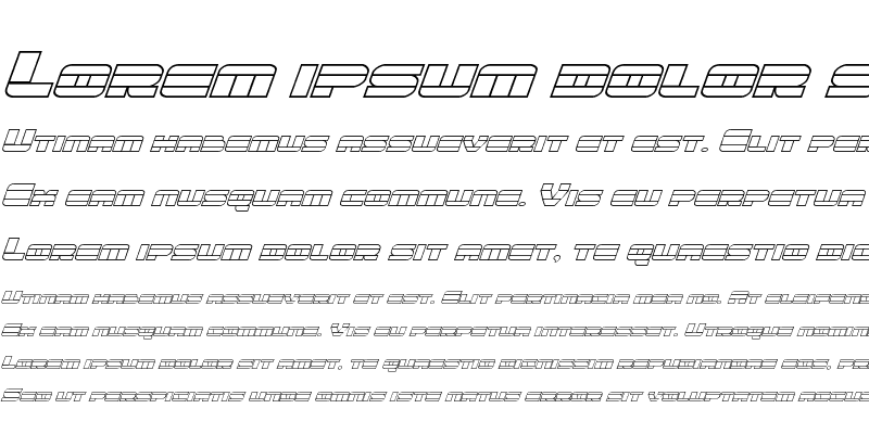 Sample of Quicken Outline Italic
