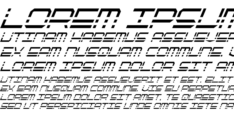 Sample of QuickQuick Condensed Italic Condensed Italic