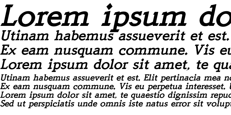 Sample of QuickType Bold Italic