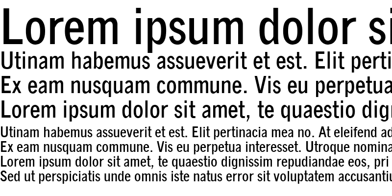 Sample of QuickType Condensed Bold