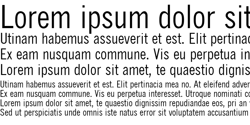 Sample of QuickType II Condensed