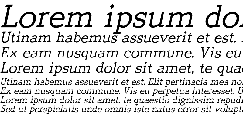 Sample of QuickType Plain Italic