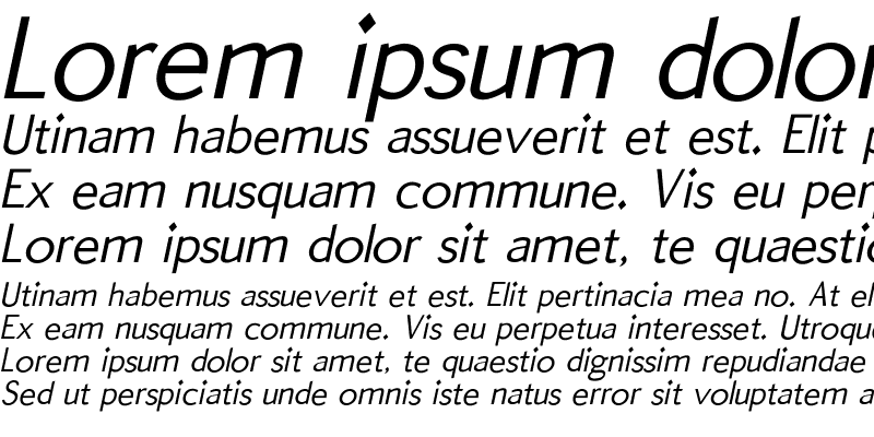 Sample of QuickType Sans Italic