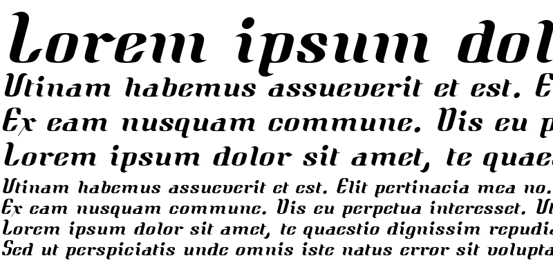 Sample of Quidic Italic