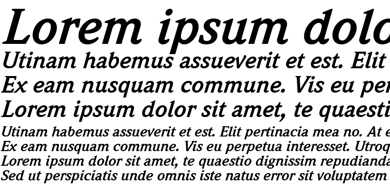 Sample of Quintessence SSi Bold Italic