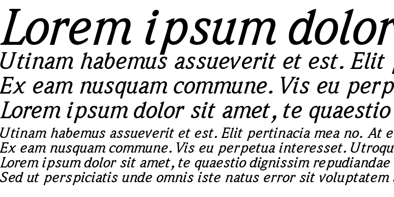 Sample of QuintessenceMediumSSK Italic