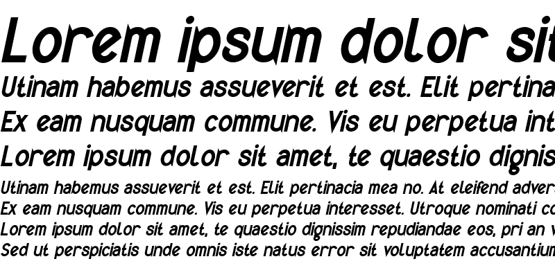 Sample of Quirkus Bold Italic