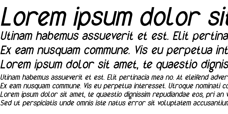 Sample of Quirkus Italic