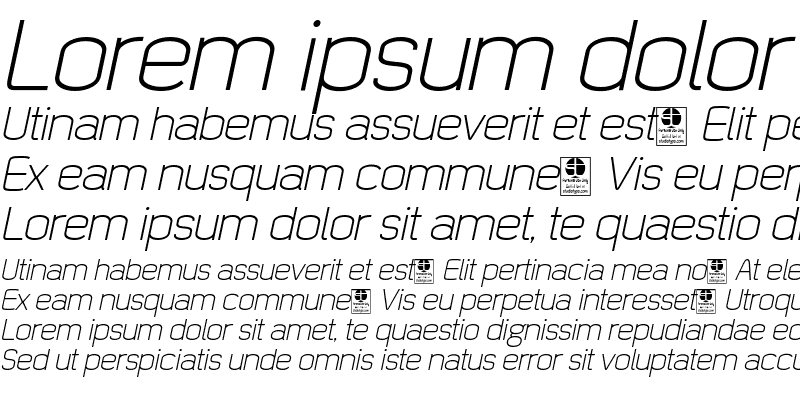 Sample of Quizma Light Italic Demo