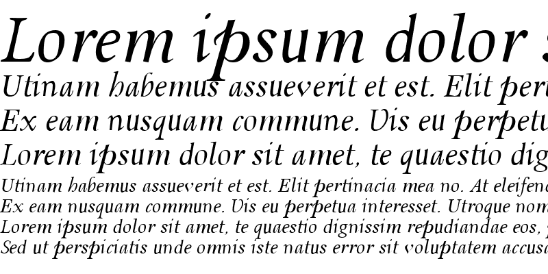 Sample of Quodlibet Italic