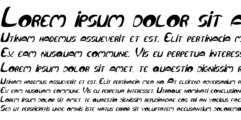 Sample of Qurve Italic