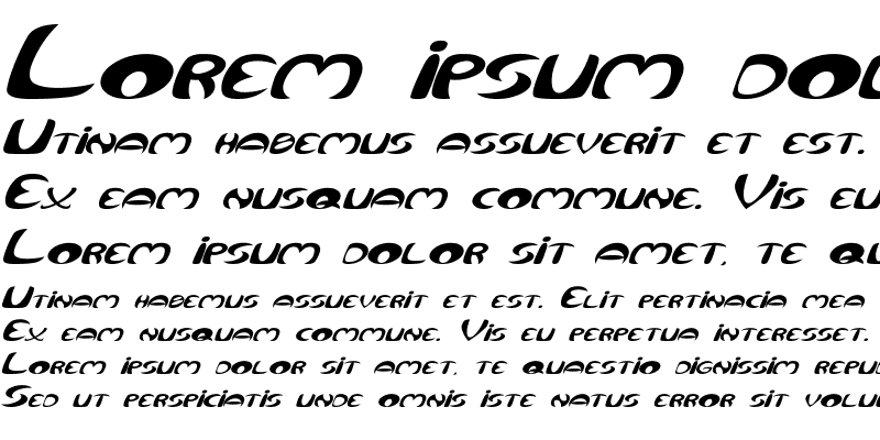 Sample of Qurve Wide Italic