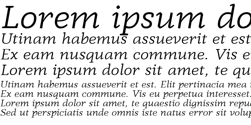 Sample of Radcliffe Display Book Italic