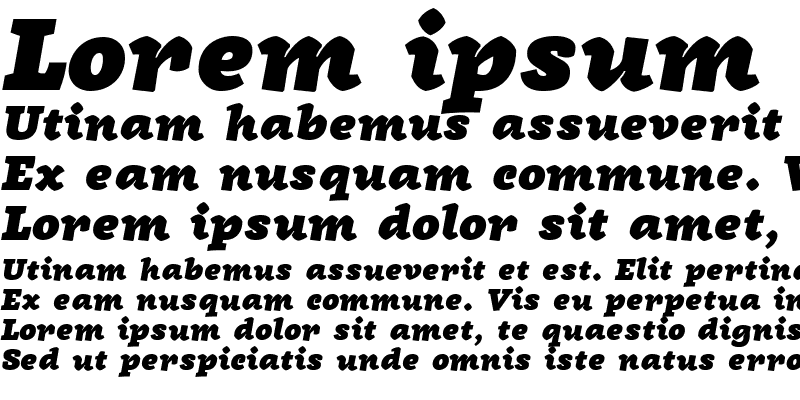 Sample of Radcliffe Display Heavy Italic