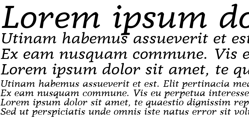 Sample of Radcliffe Display Italic