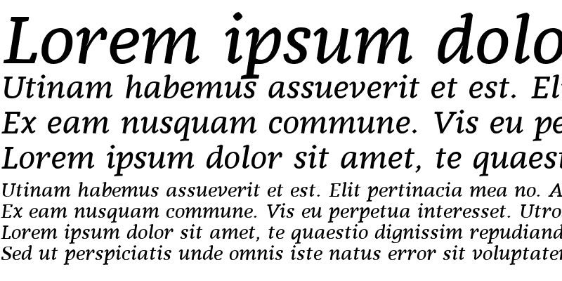 Sample of Radcliffe Text Medium Italic