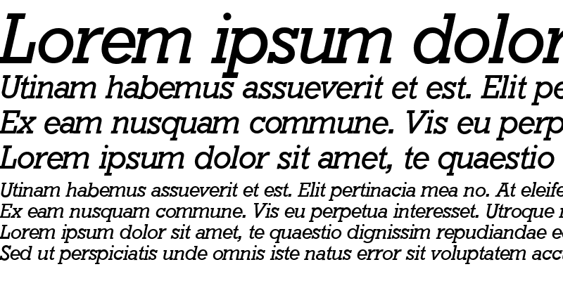 Sample of Rambault Italic