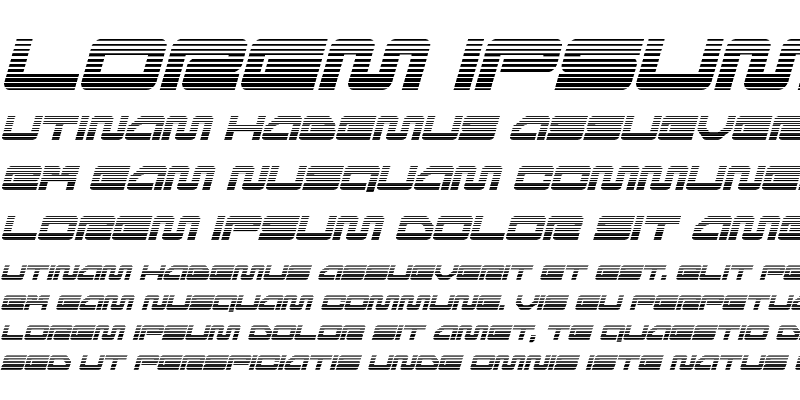 Sample of Ranger Force Gradient Italic Regular