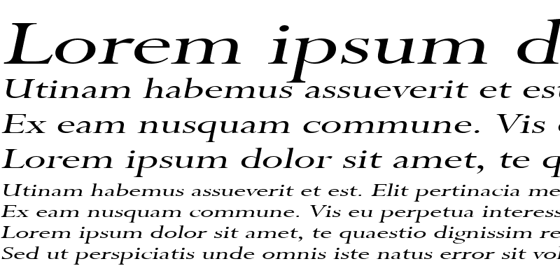 Sample of RapidExtended Italic