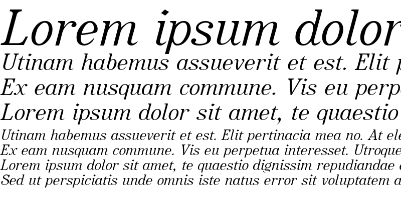 Sample of Rataczak Italic