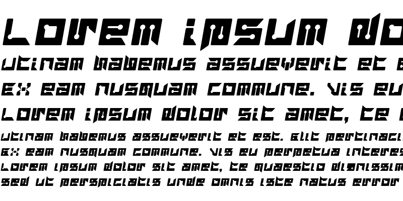 Sample of RayzorBlunt Italic Regular