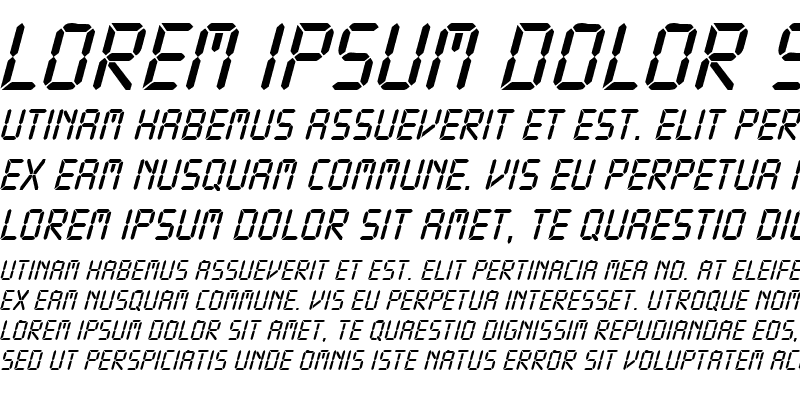 Sample of Readout Italic