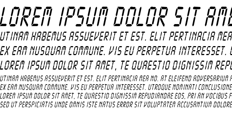Sample of ReadoutCondensed Italic