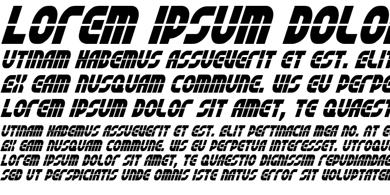 Sample of Rebel Command Condensed Italic