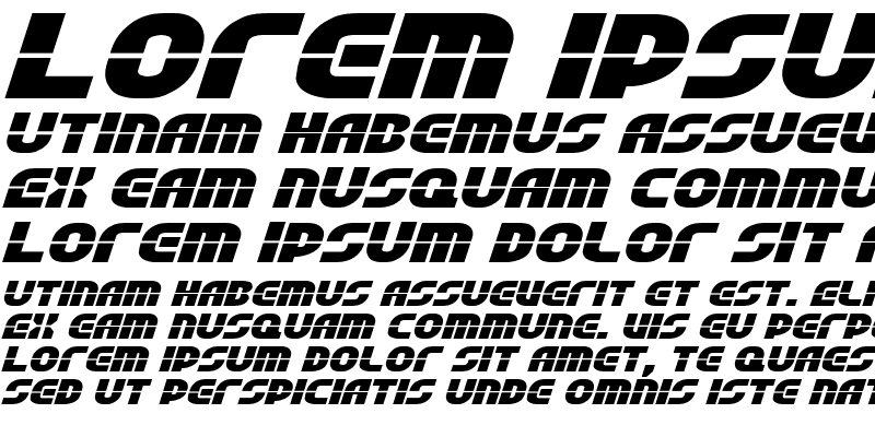 Sample of Rebel Command Extra-exp Italic