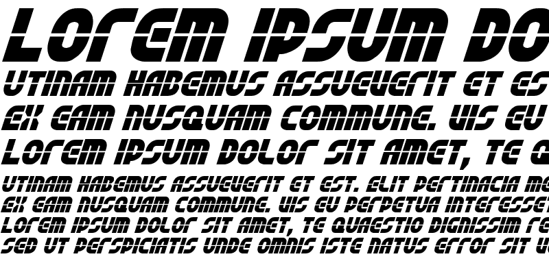 Sample of Rebel Command Italic