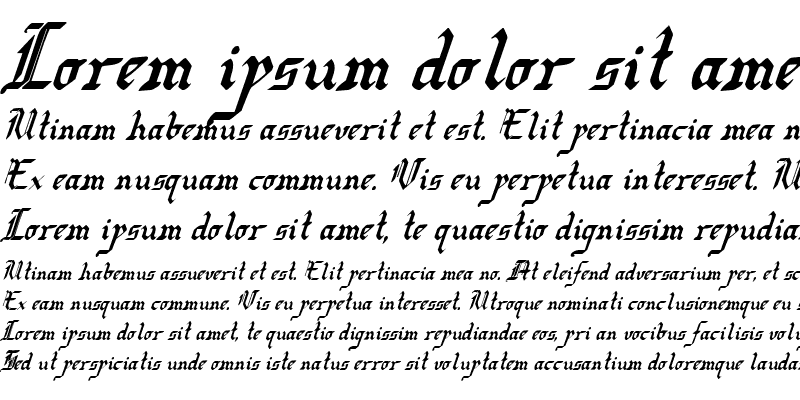 Sample of Redcoat Condensed Italic Italic