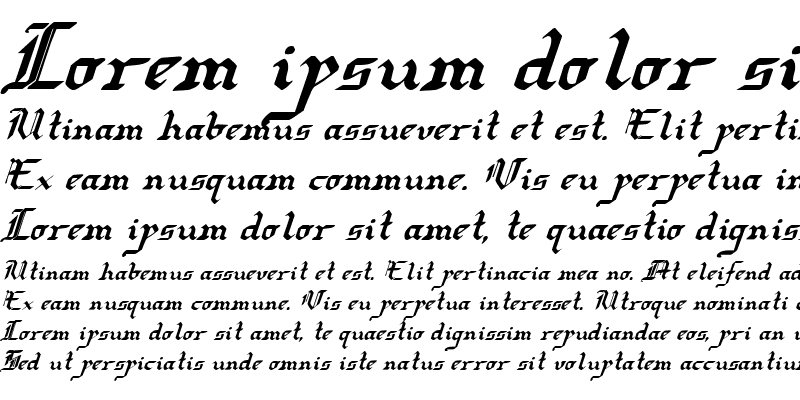 Sample of Redcoat Italic Italic