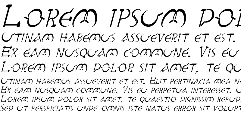 Sample of RedLetter italic Italic