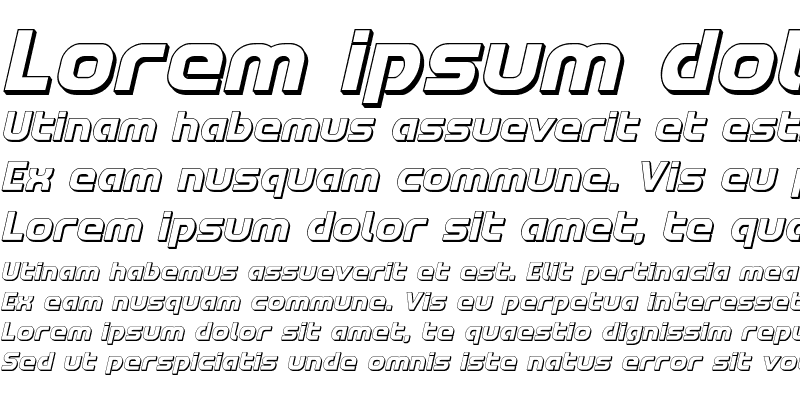 Sample of Redline 3D Italic Italic